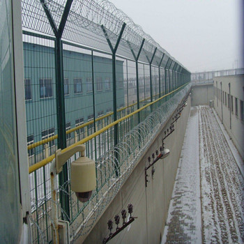监狱巡逻道防护网、监狱墙上防护网、看守所外墙围网图片1